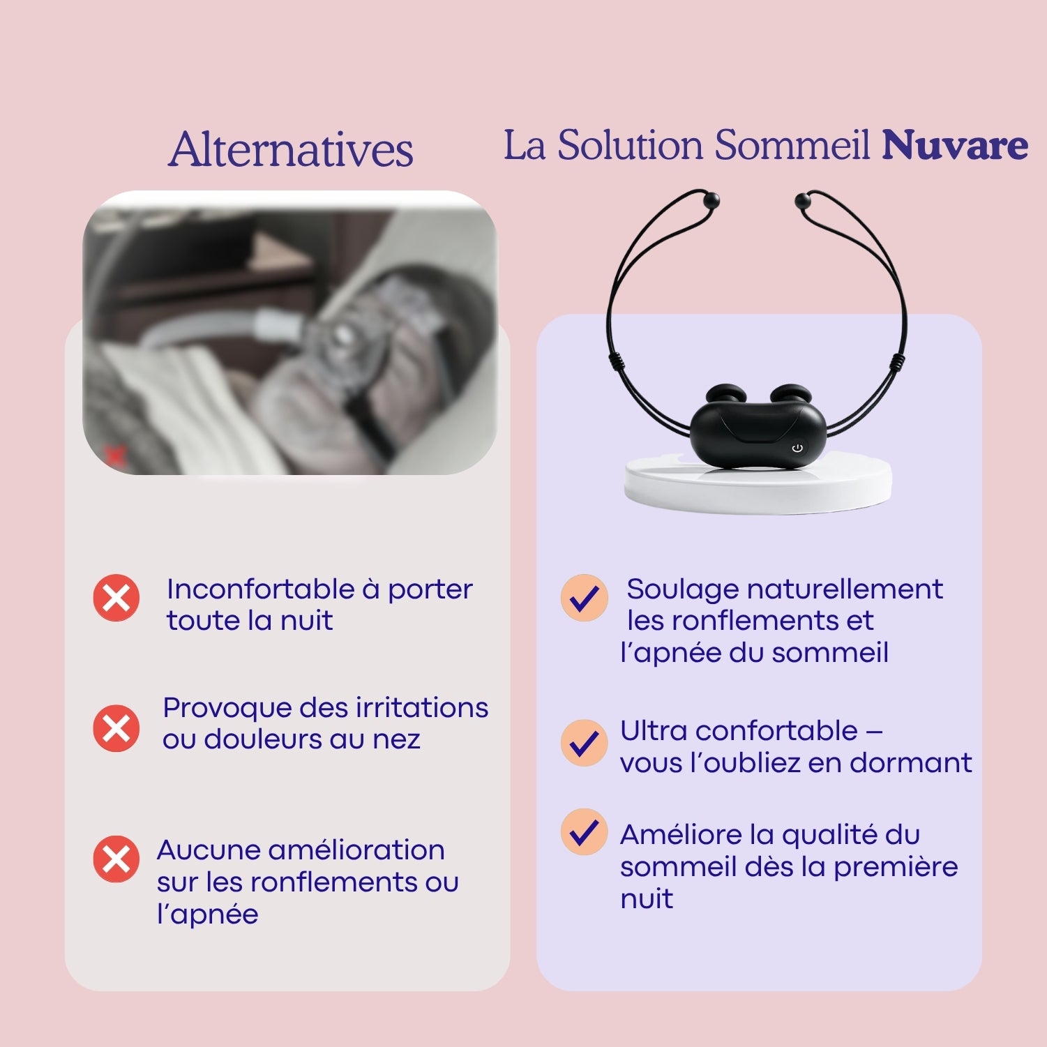 Nuvare | Appareil Intelligent Anti-Ronflements