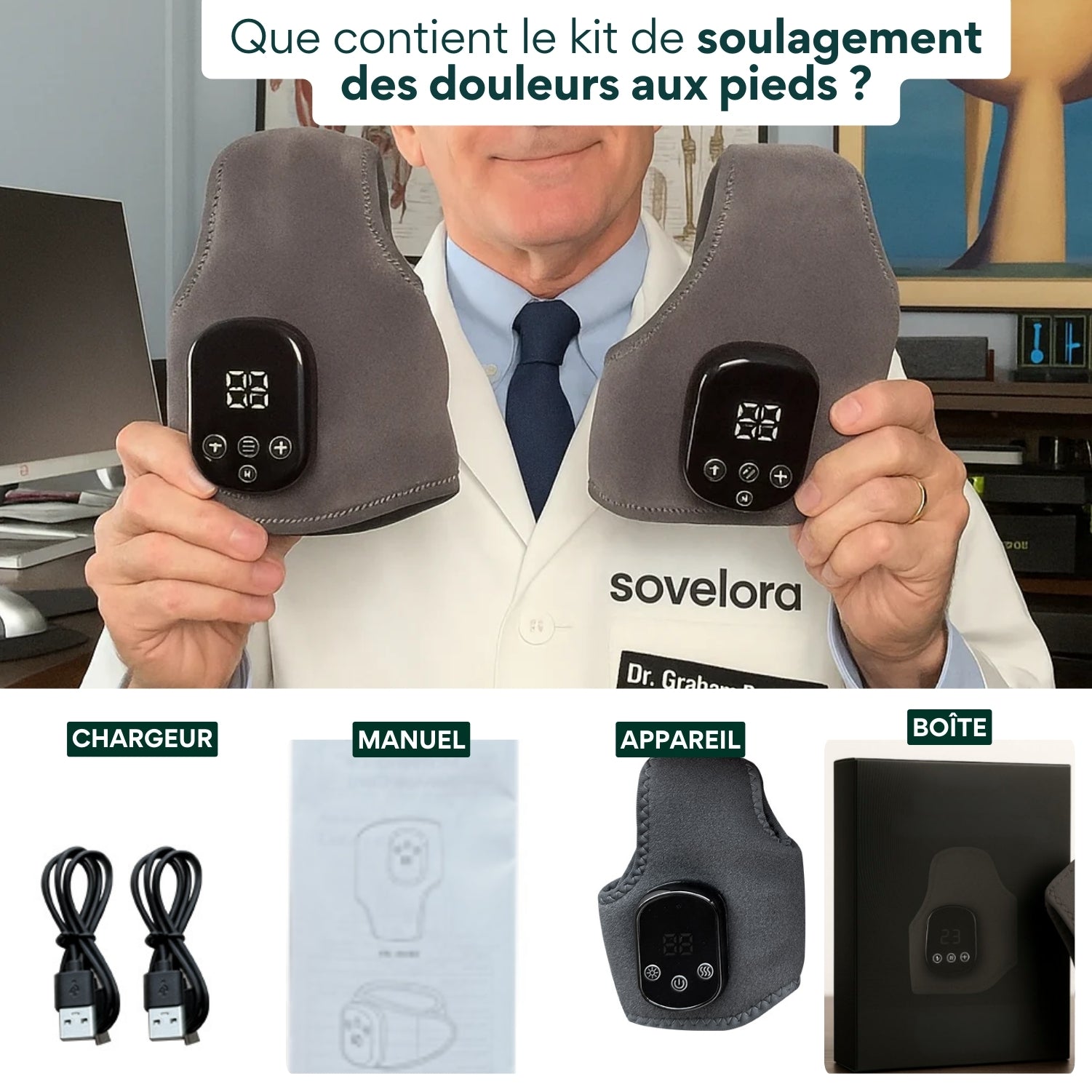 Nuvare | 3-en-1 Appareil De Massage Pour Les Pieds