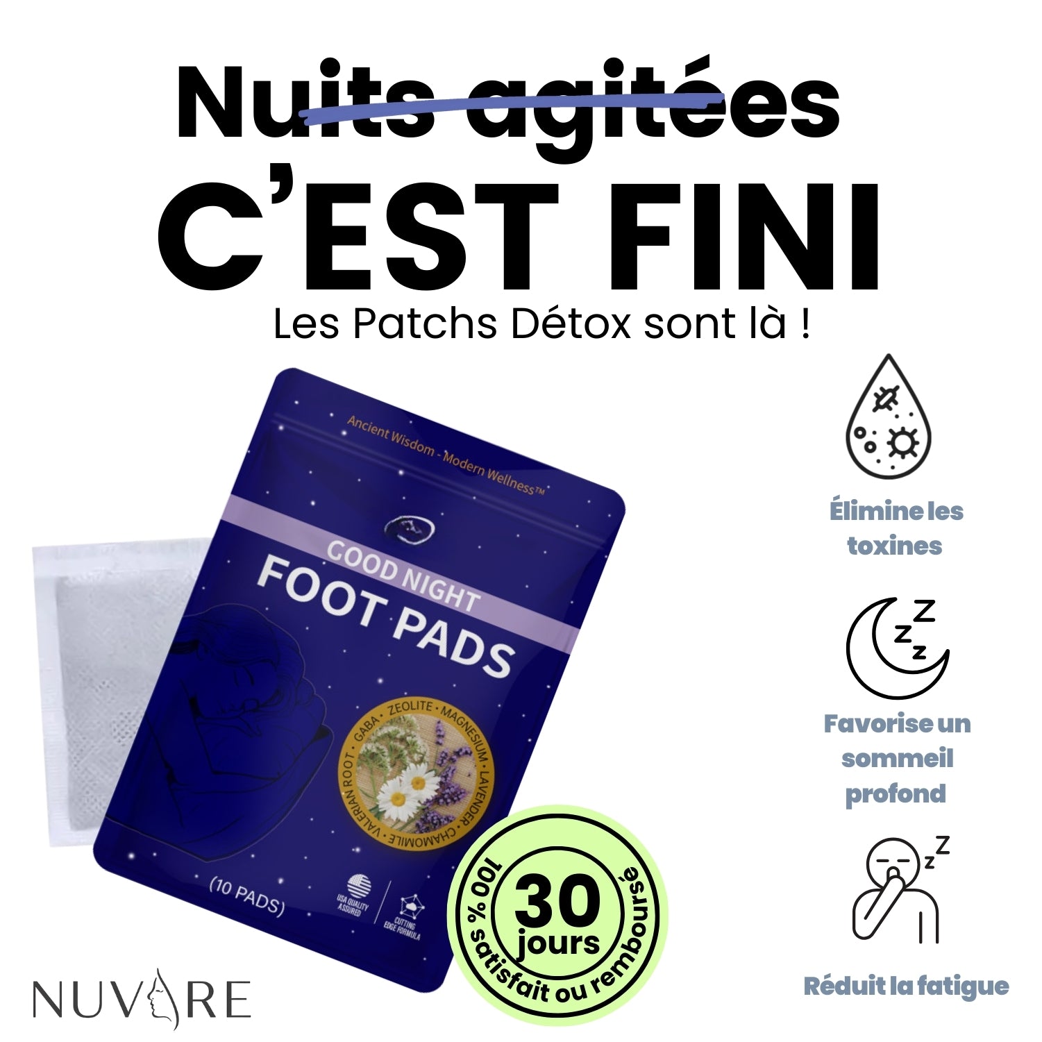 Sérénuit™ | Patchs Anti-Fatigue Nuit
