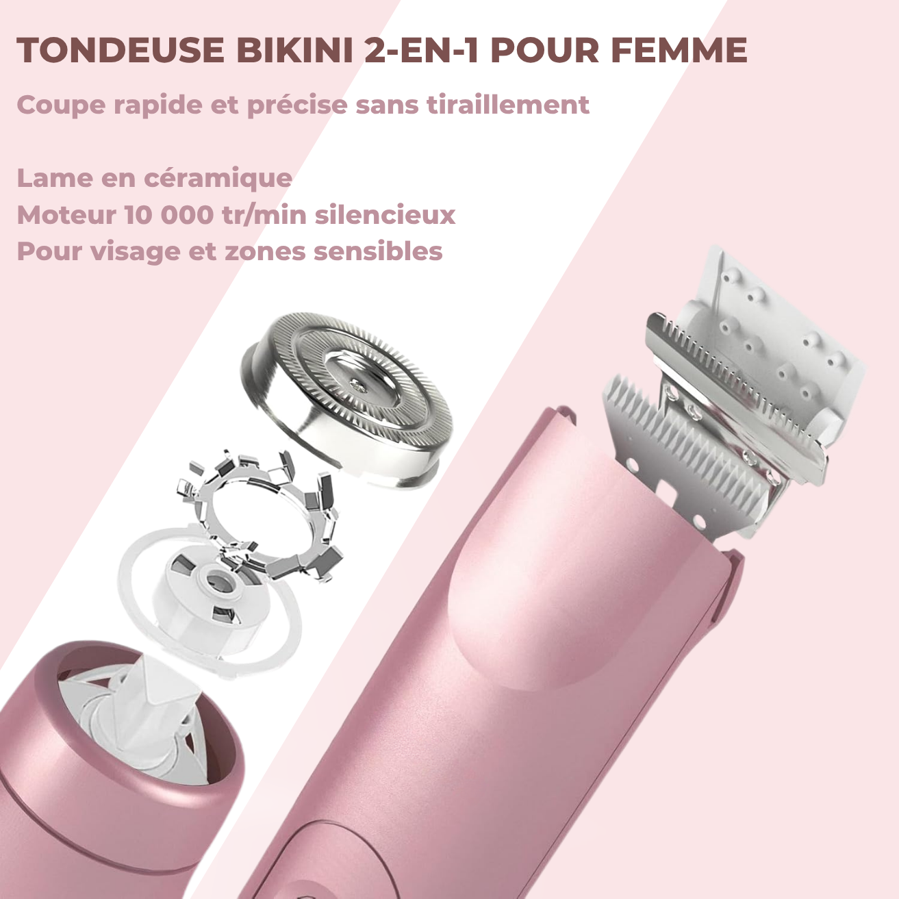 Nuvare™ – Tondeuse Bikini Indolore 2-en-1